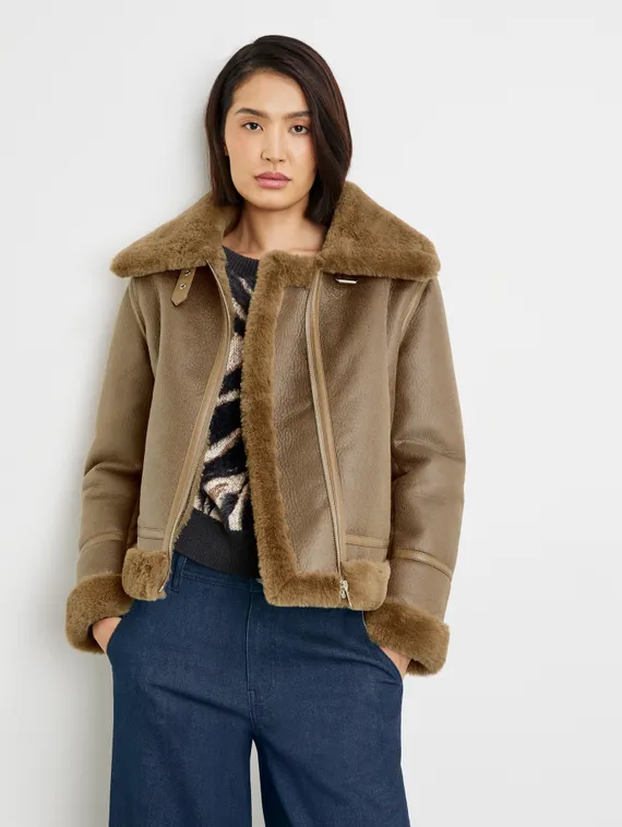 TAIFUN Куртка с искусственным мехом