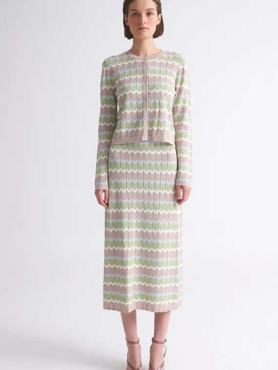 UNQ Юбка вязаная с принтом