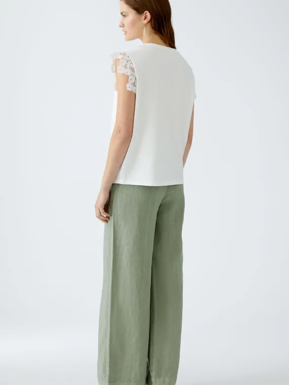 Oui Топ с кружевом