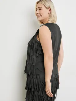 SAMOON Топ с бахромой