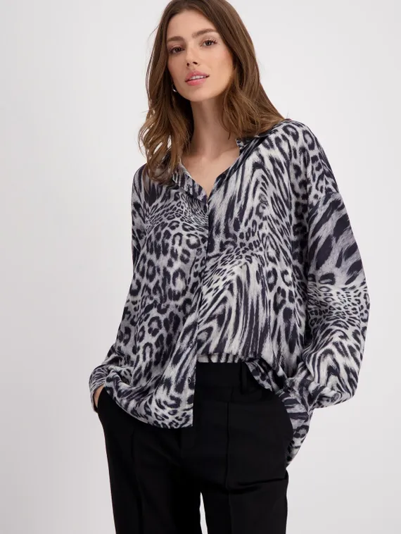 MONARI Блуза с анималистичным принтом