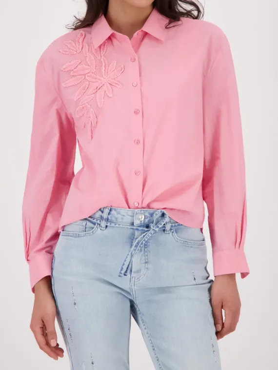 MONARI Блуза с аппликацией в виде цветов