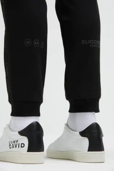 CAMP DAVID Брюки спортивные с боковыми лентами черные