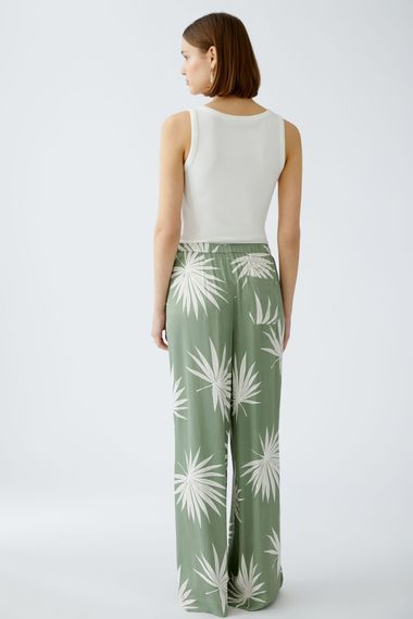 Oui Брюки с принтом пальмы