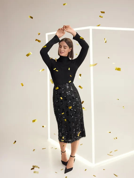 GERRY WEBER Юбка с бахромой и пайетками