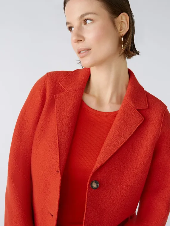 Oui Пальто из чистой шерсти