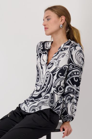 MONARI Блуза вискозная с узором пэйсли