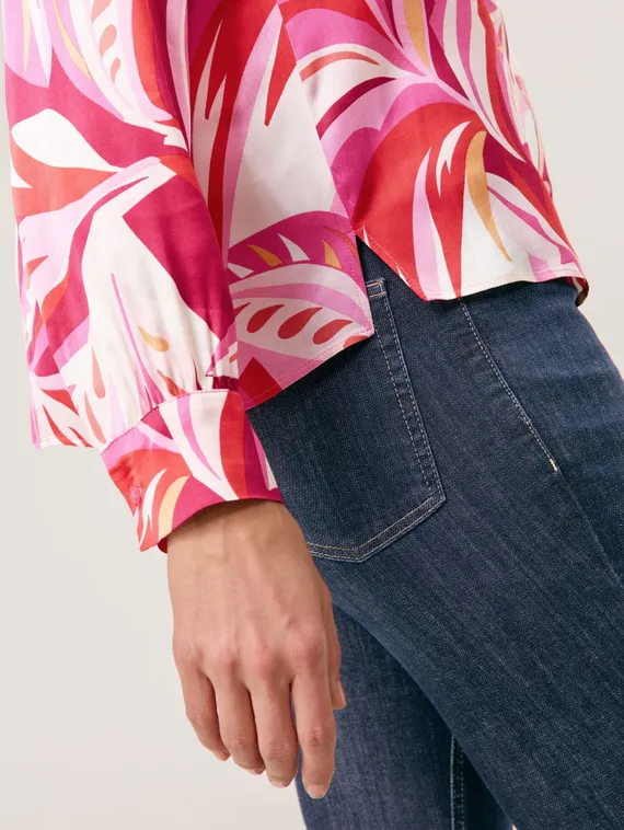 GERRY WEBER Блуза из атласной ткани с принтом