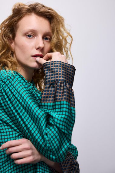 SUMMUM Блуза со съемным бантом