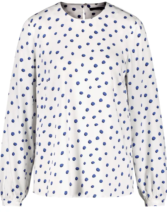 TAIFUN Блуза с принтом в горошек