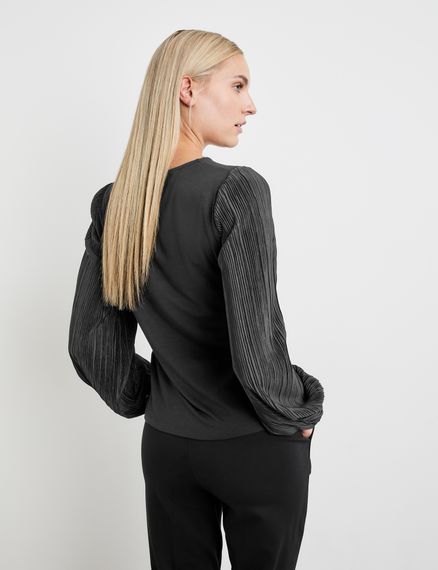 TAIFUN Блуза с плиссированными рукавами