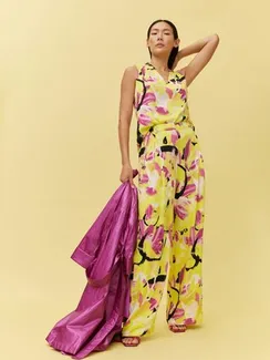 TAIFUN Брюки с цветочным принтом