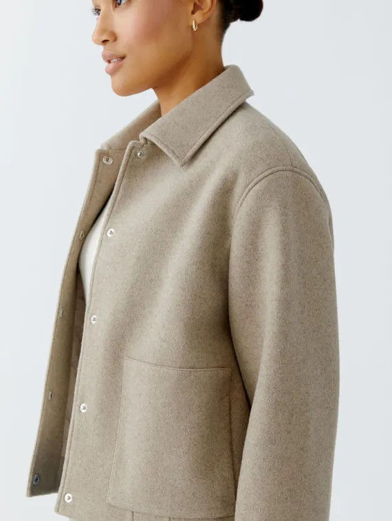 Oui Куртка из ткани с шерстяным эффектом