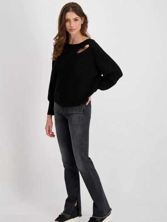 MONARI Свитер с вырезами и стразами