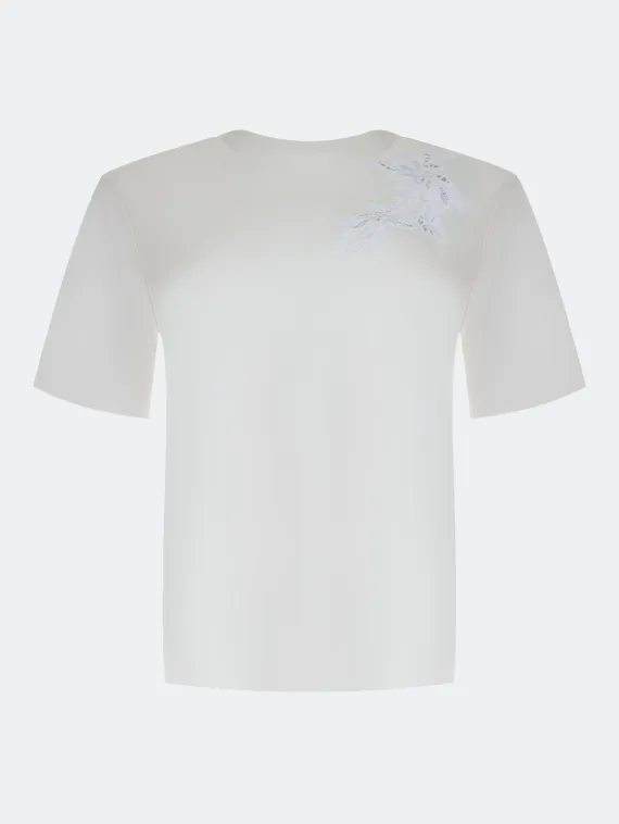 BULMER Футболка с ажурным декором