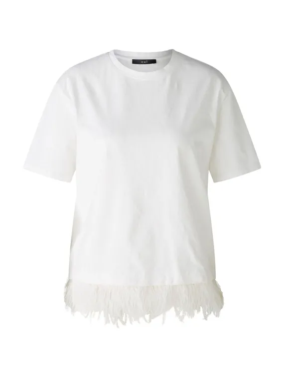 Oui Футболка с перьями