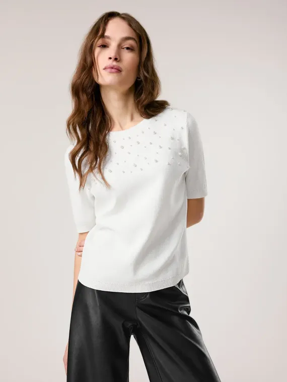 TAIFUN Джемпер с бусинами