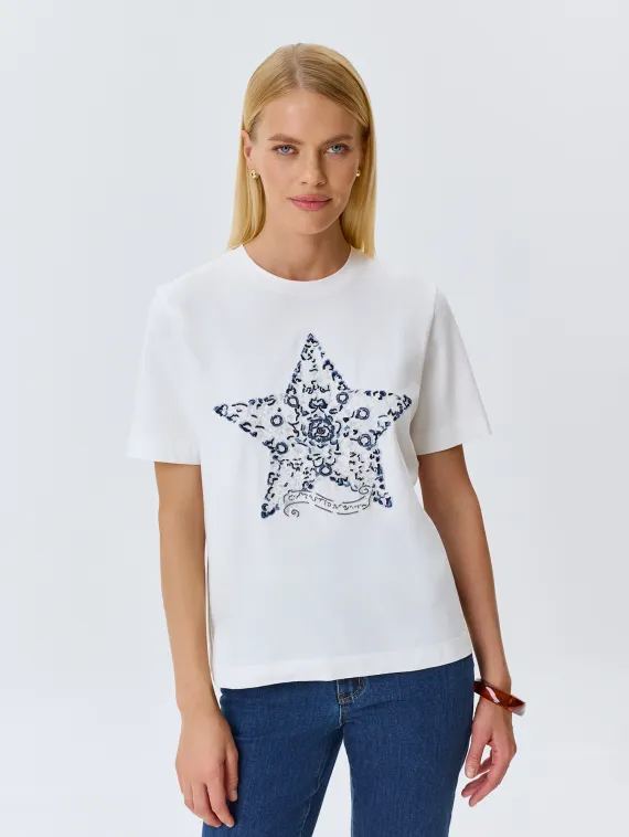 BULMER Футболка с яркой вышивкой