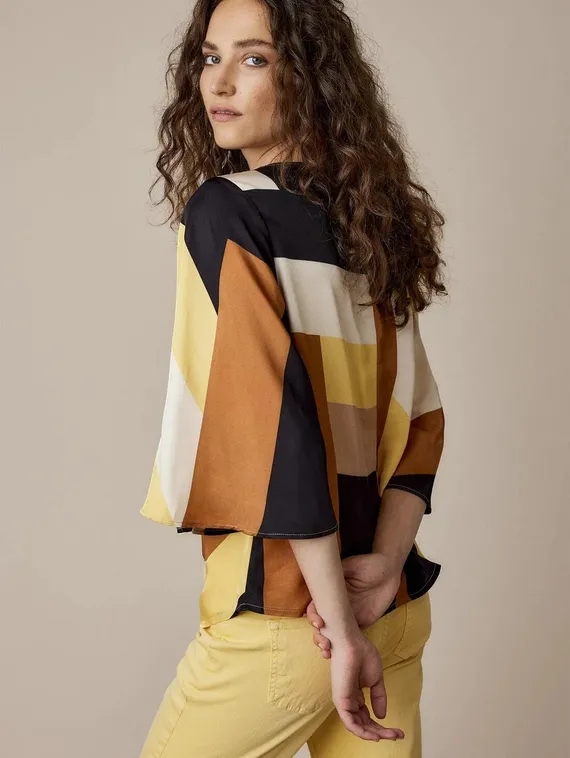 SUMMUM Топ с расклешенными рукавами