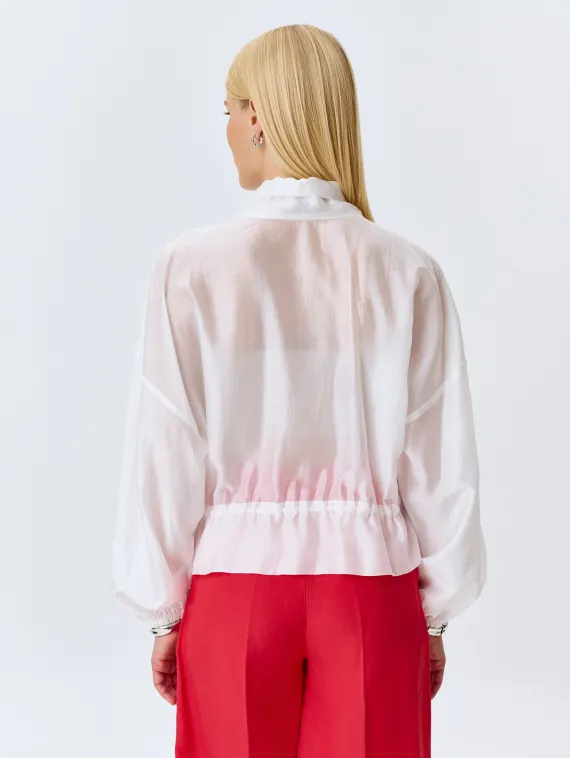 BULMER Белый полупрозрачный жакет