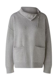 Oui Пуловер из смесового хлопка