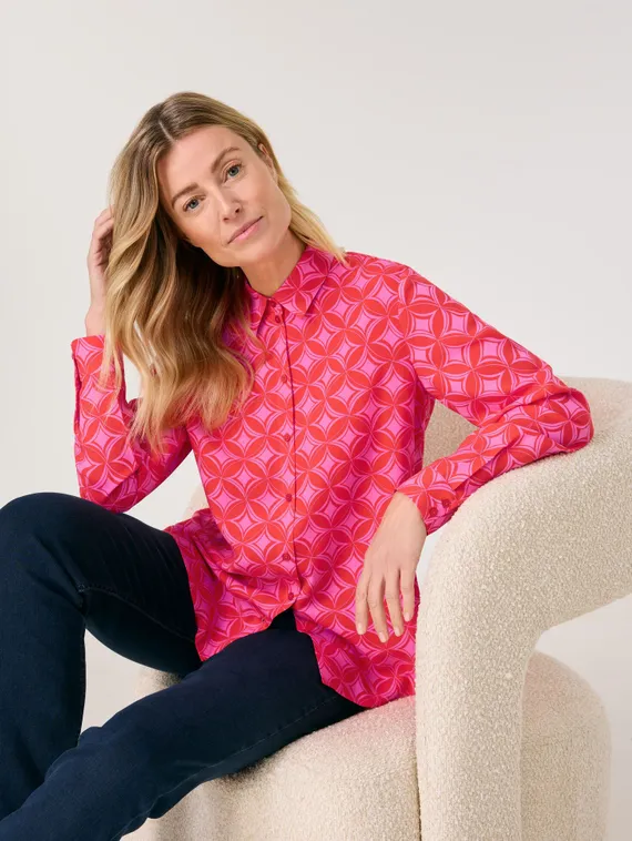 GERRY WEBER Блуза вискозная с принтом