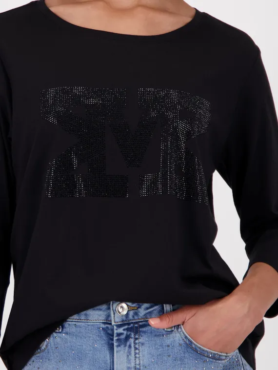 MONARI Футболка со стразами 3/4 рукав