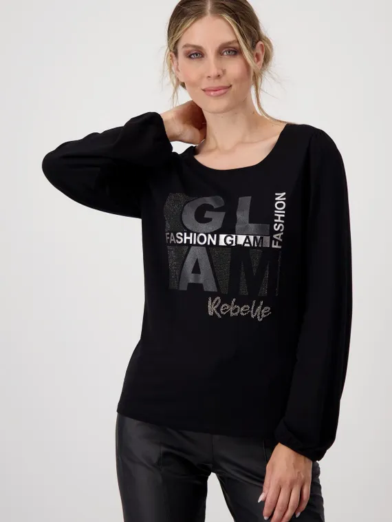 MONARI Футболка черная с надписью