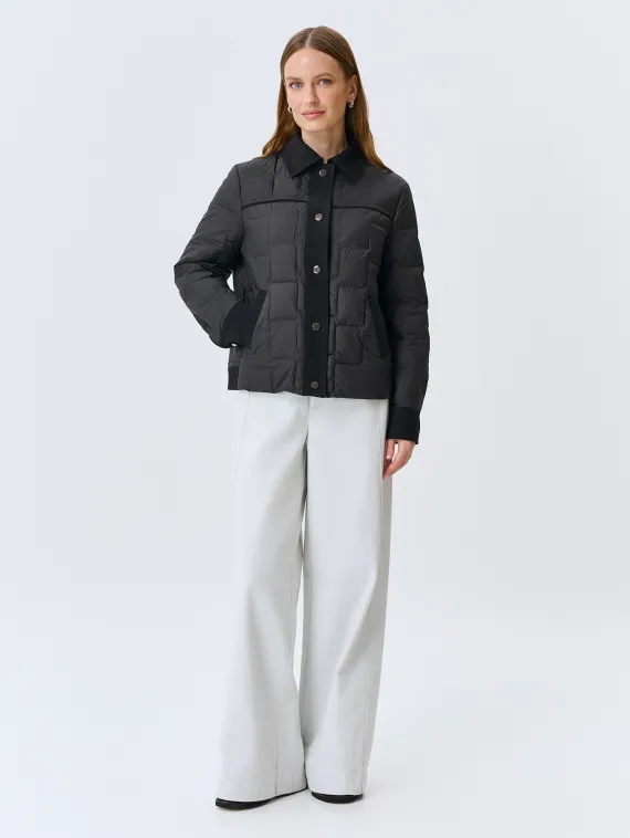 BULMER Стеганая куртка на натуральном утеплителе черная