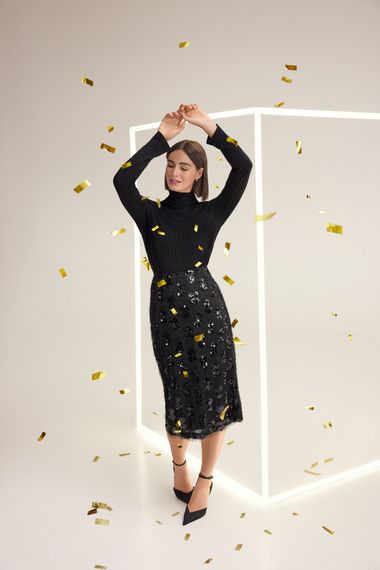 GERRY WEBER Юбка с бахромой и пайетками