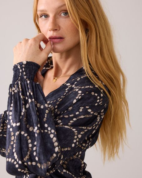 SUMMUM Блестящий топ с принтом