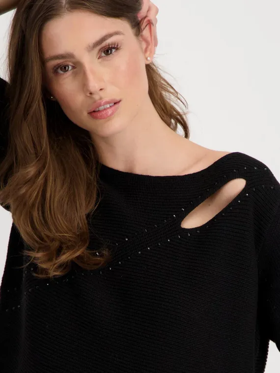 MONARI Свитер с вырезами и стразами