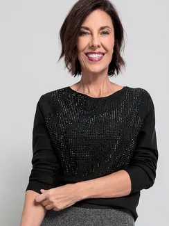 BIANCA Свитер со стразами