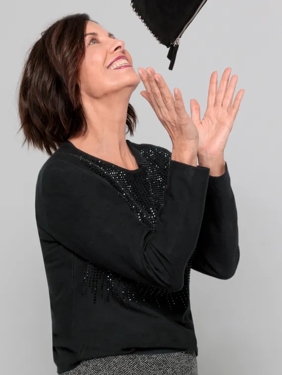 BIANCA Свитер со стразами