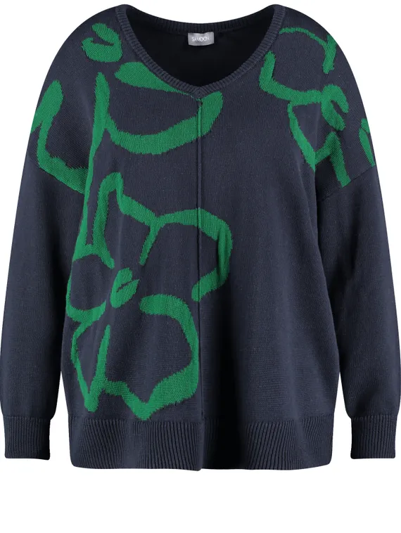 SAMOON Пуловер с цветочным принтом