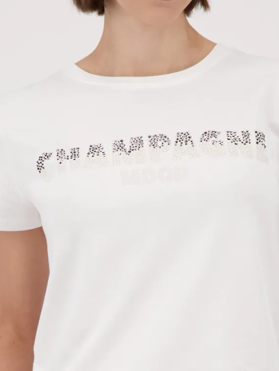 MONARI Футболка со стразами и надписью