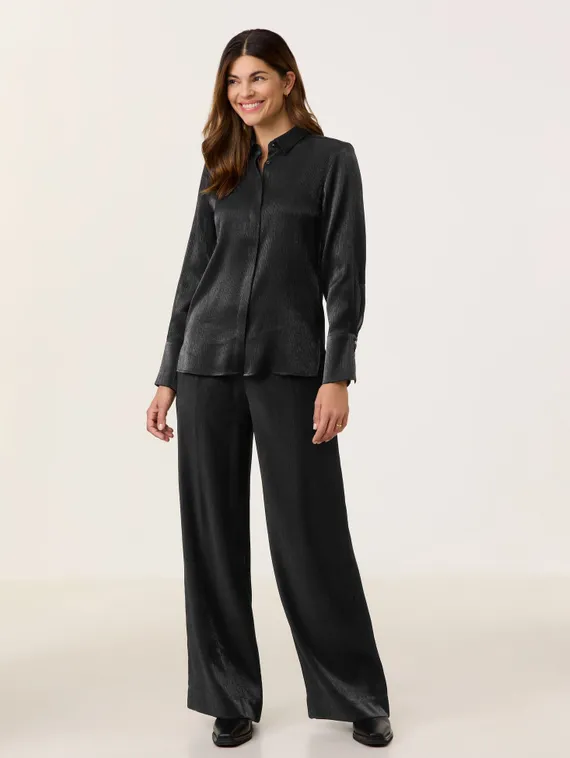 GERRY WEBER Блуза атласная черная