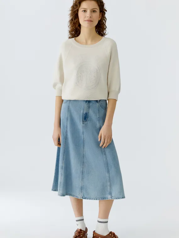 Oui Хлопковый пуловер