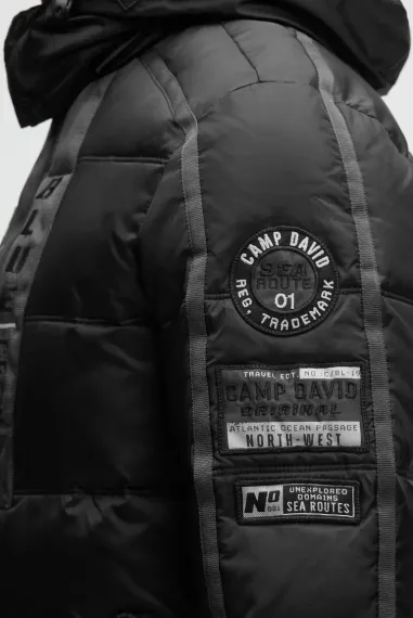 CAMP DAVID Длинная стеганая куртка