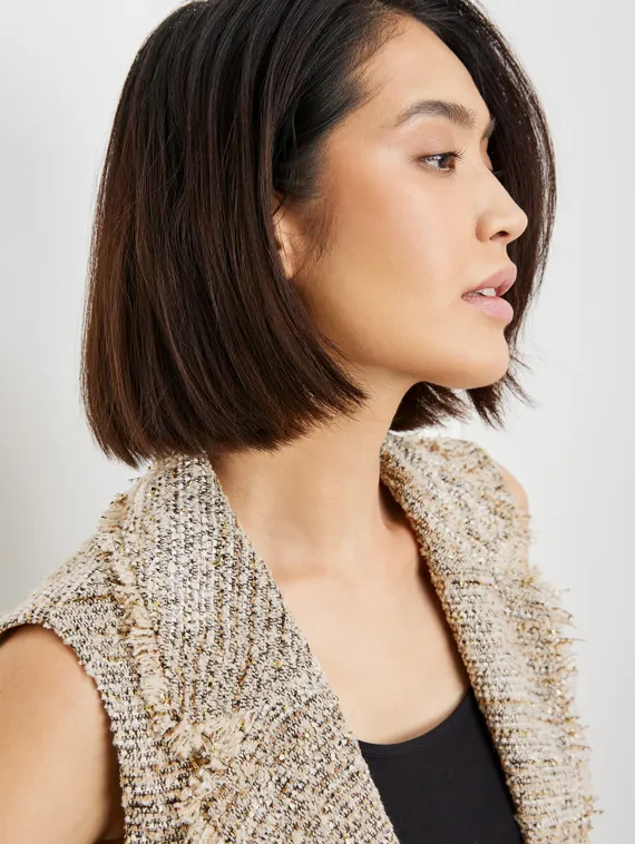 TAIFUN Жилет с блестящими деталями