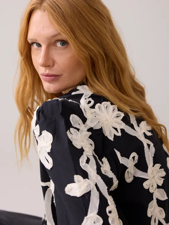 SUMMUM Блузка с цветочной лентой