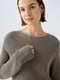 Oui Пуловер хлопковый с планкой на пуговицах