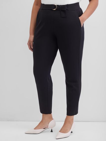 SAMOON Брюки укороченные черные