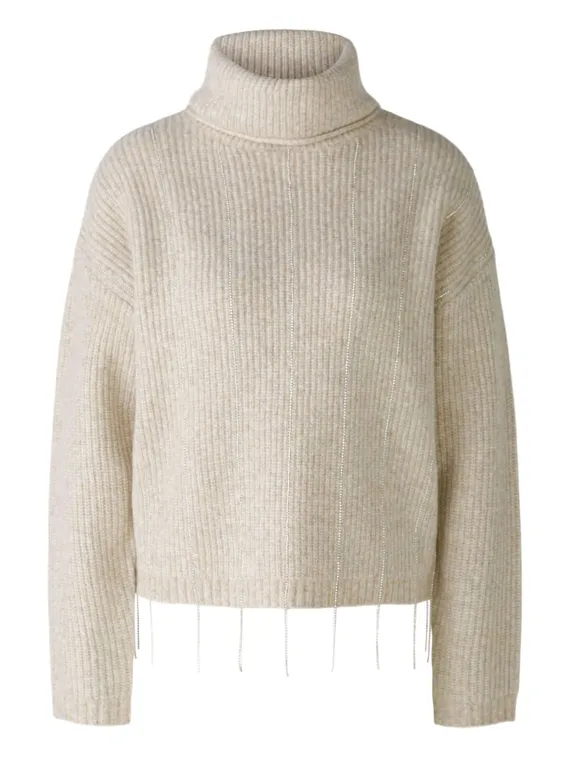 Oui Пуловер с блестящими лентами