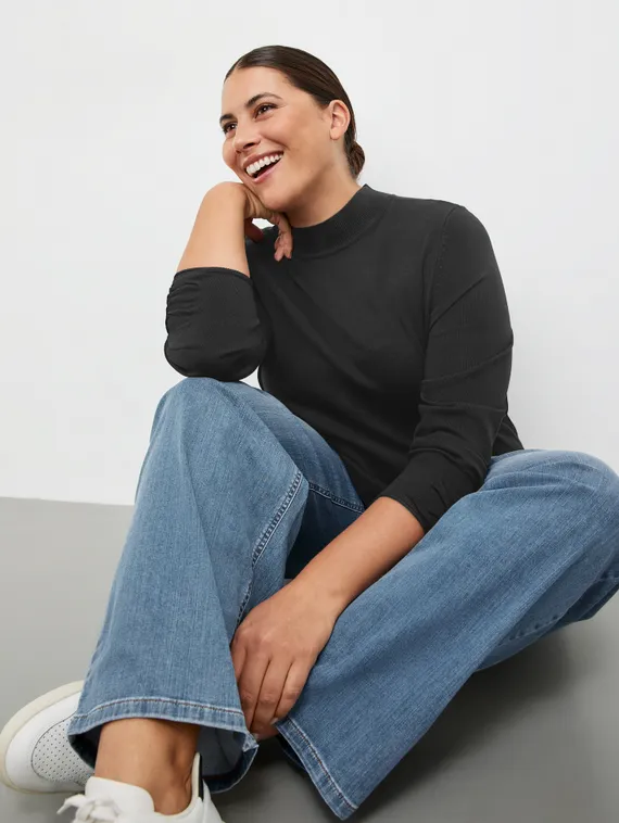 SAMOON Джемпер с высоким воротником