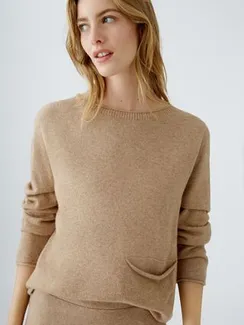 Oui Пуловер бесшовный из смеси шерсти