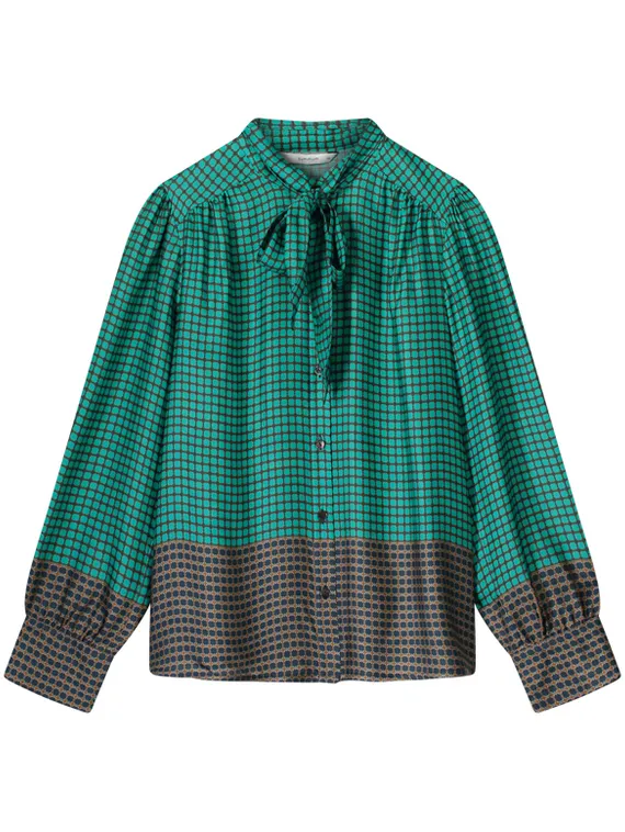 SUMMUM Блуза со съемным бантом