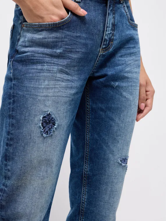 ANGELS Джинсы-бойфренды с пайетками