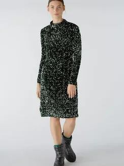 Oui Платье бархатное с пайетками