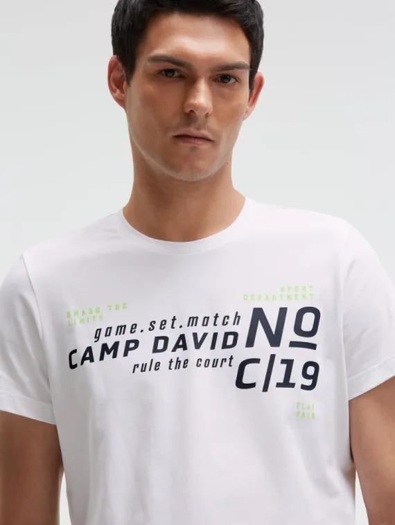 CAMP DAVID Футболка белая с логотипом